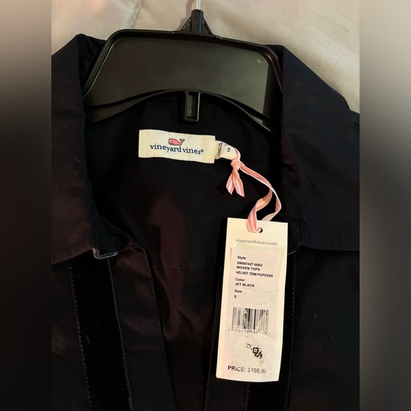 🆕Vineyard Vines Velvet Trim Popover Shirt Size S NWT - Picture 9 of 10